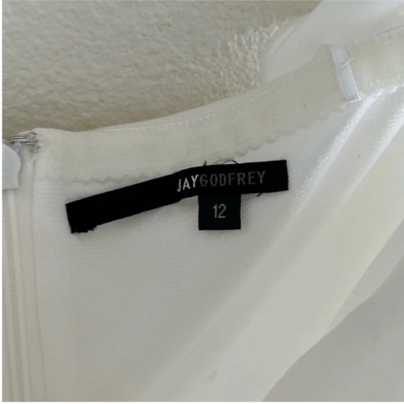 Jay Godfrey Biondi Off The Shoulder Ruffle Jumpsuit White NWT - Picture 7 of 8